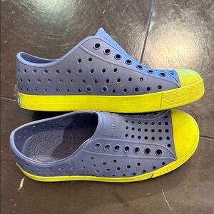 Blue and Yellowish Slip-On Shoes Native size 13